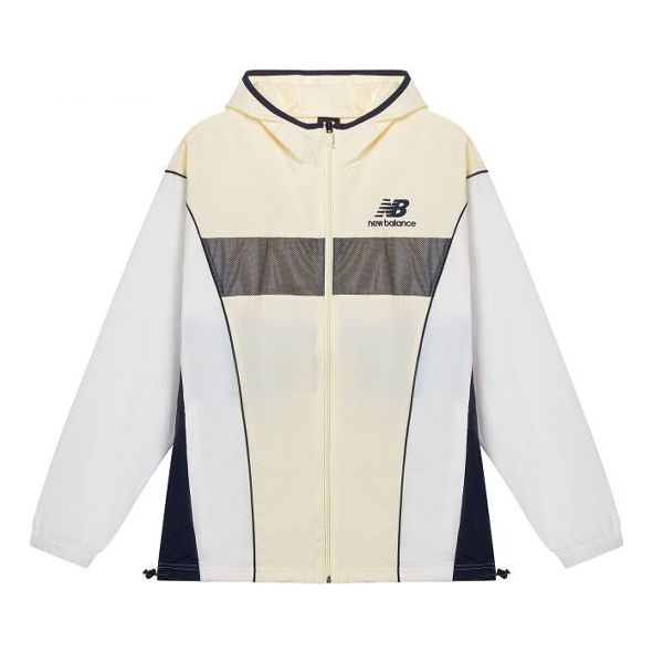 

Куртка New Balance Unisex Embroidery Logo Color Contrast Hooded Jacket Coat White, белый
