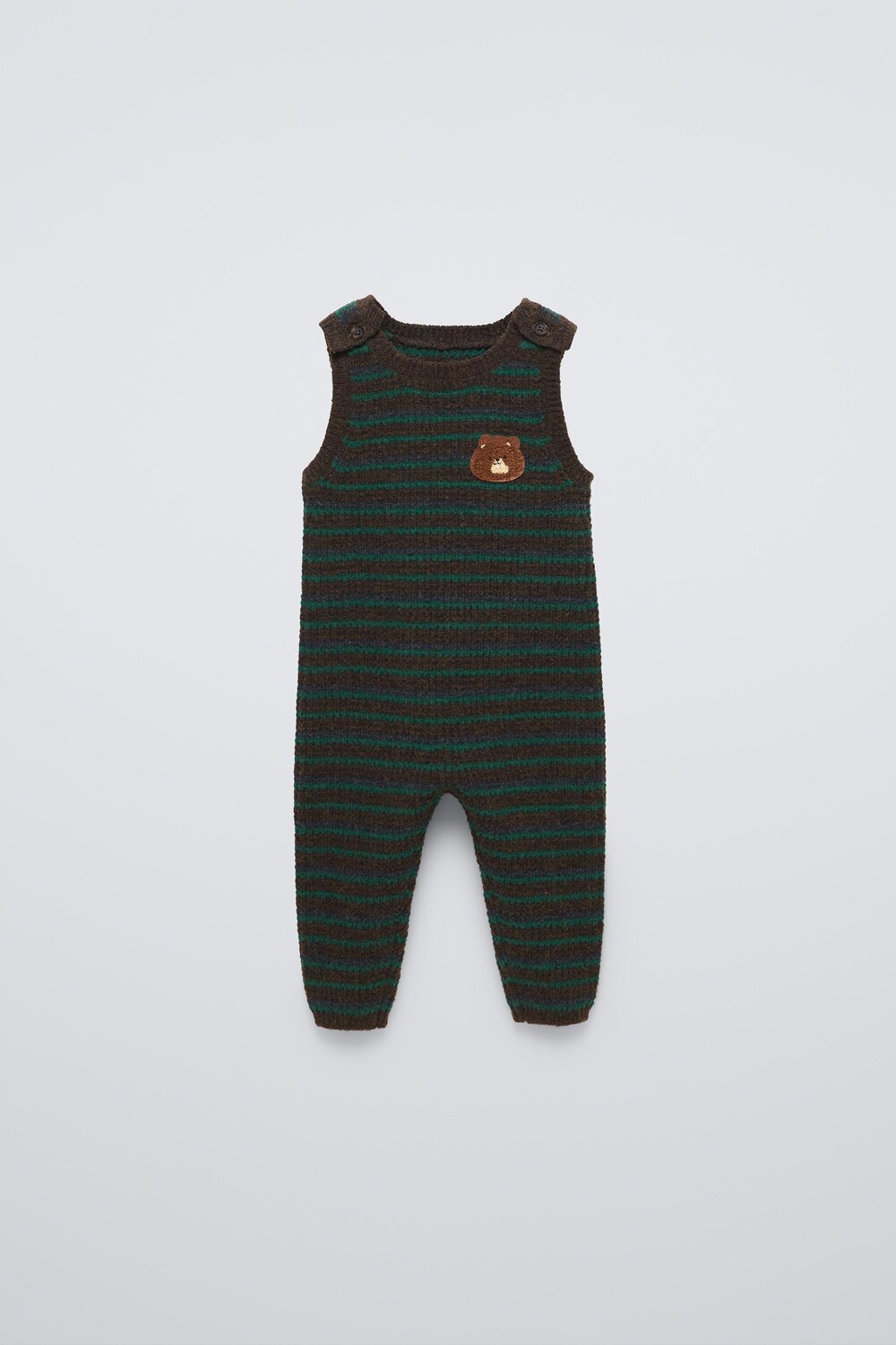 

Полосатые трикотажные комбинезоны ZARA, коричневый/зеленый