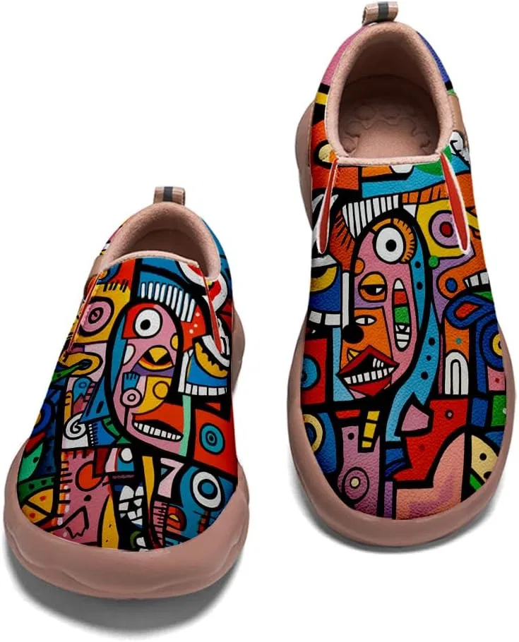 Лоферы мужские с абстрактным рисунком Art Painted, Abstract Figures-02 Solepulse