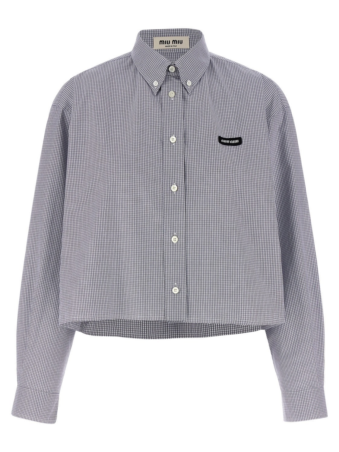 

Рубашка в клетку MIU MIU, синий