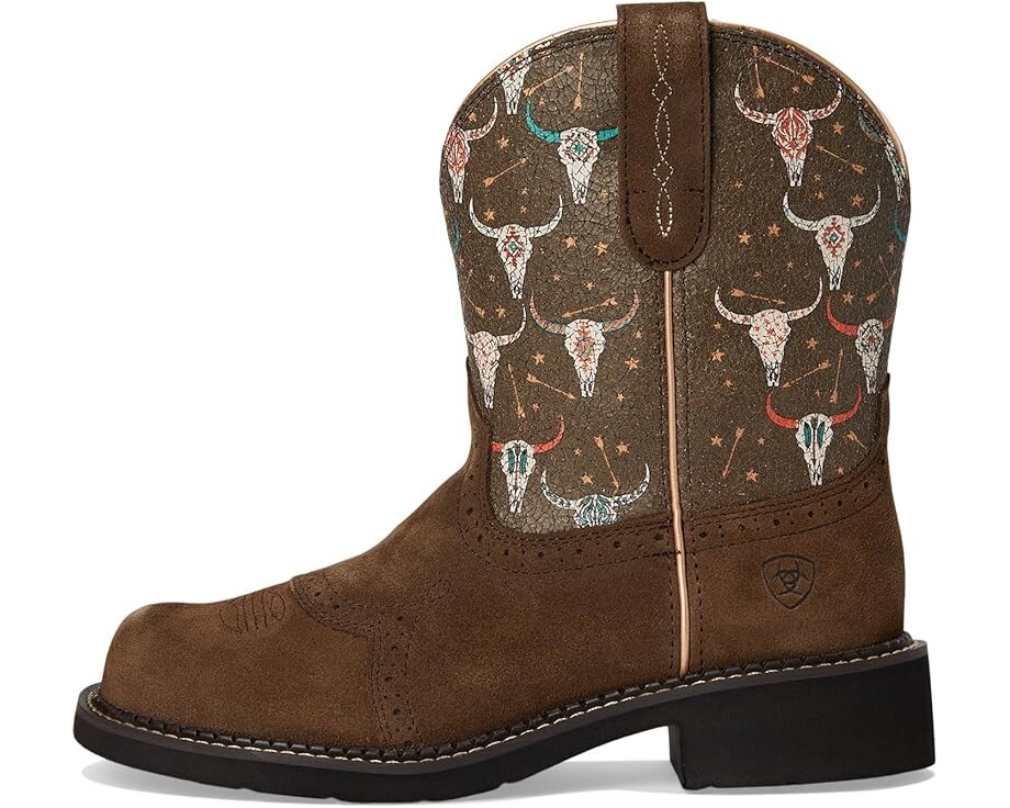 Сапоги женские Ariat Fatbaby Heritage Farrah ковбойские с быками, коричневый — фото 4