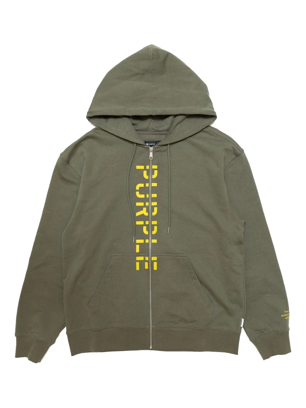 

Худи на молнии с логотипом Purple Brand, зеленый