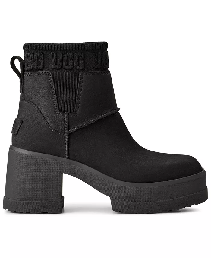 Женские ботинки Chelsea Moxy на квадратном каблуке Ugg, черный — фото 2