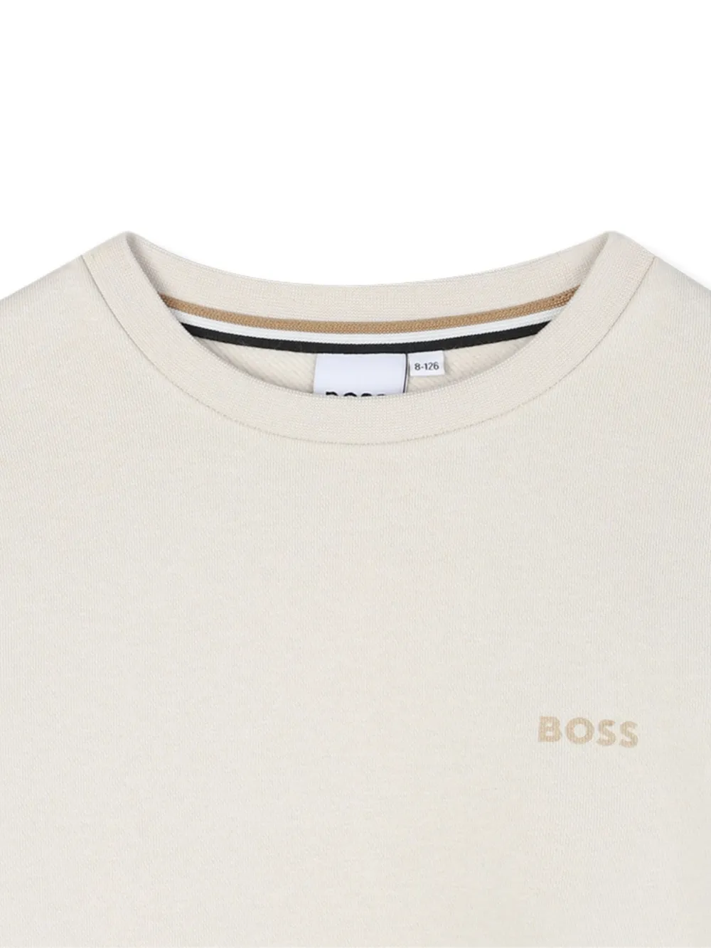 Толстовка с вышитым логотипом BOSS Kidswear, нейтральный — фото 3