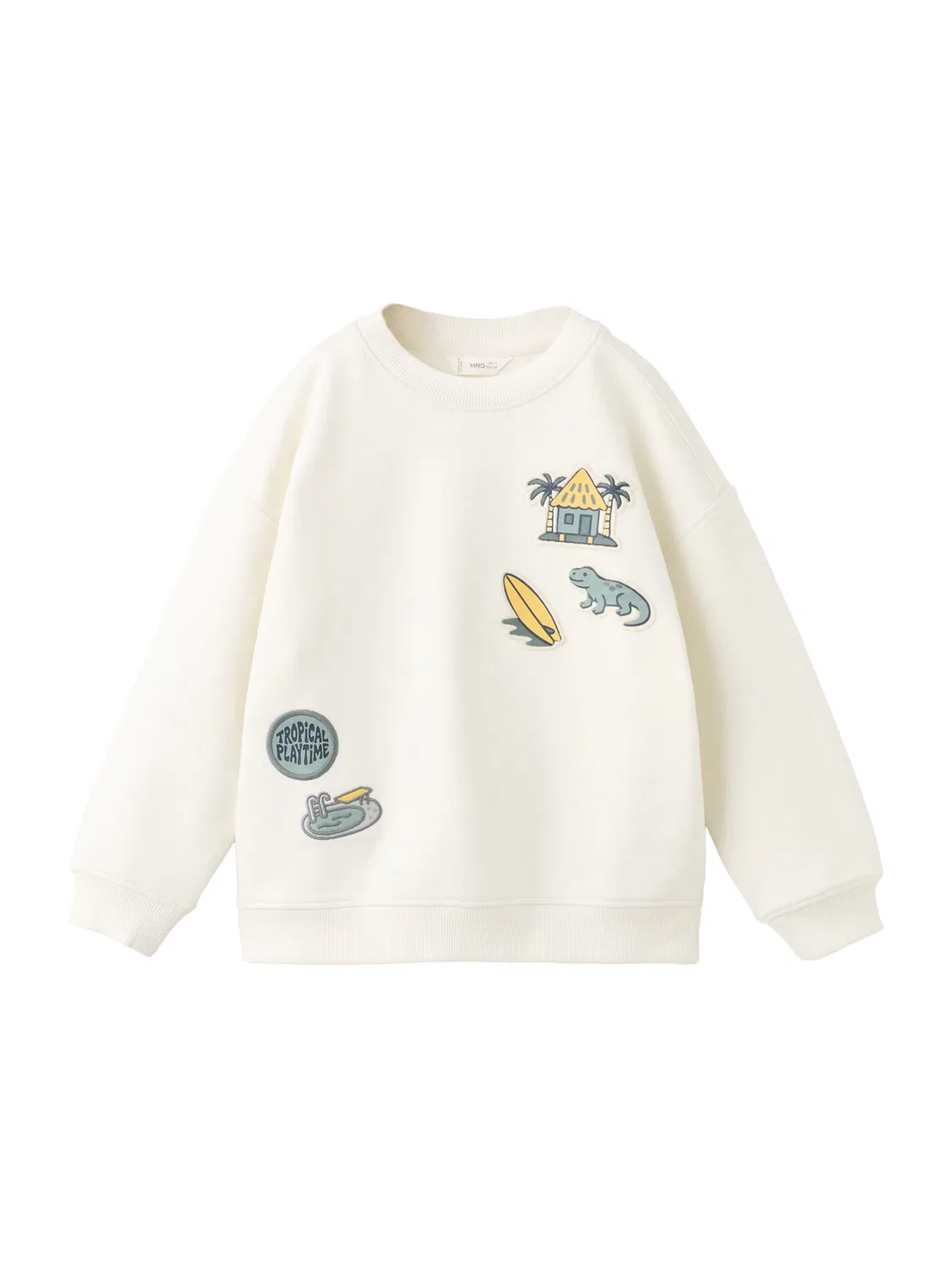 Толстовка 'MSTICKER' Mango Kids, White