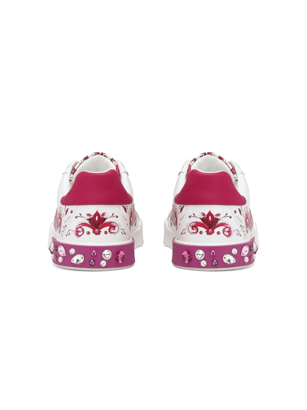 Кеды Portofino с принтом Majolica Dolce & Gabbana Kids, белый — фото 3
