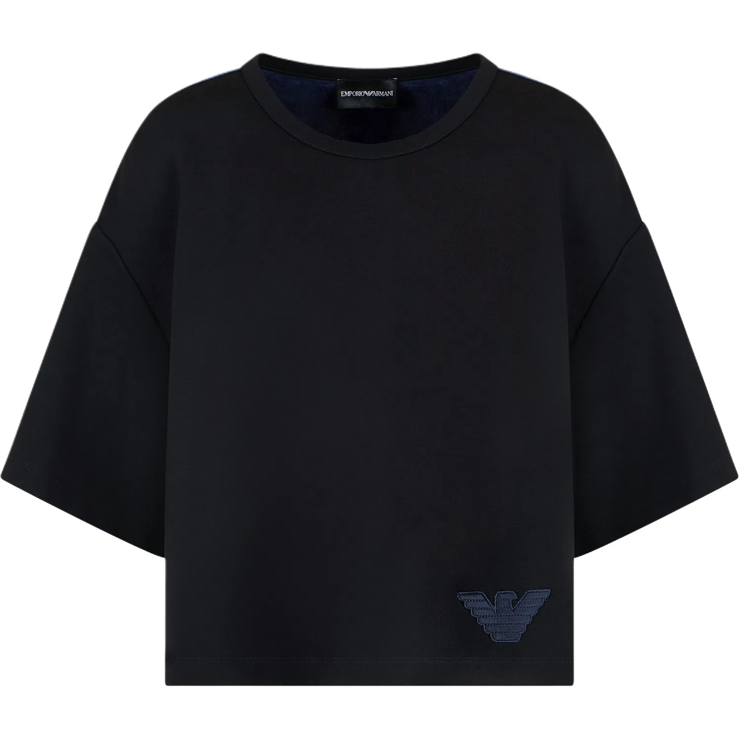 Футболка EMPORIO ARMANI с панелями черная