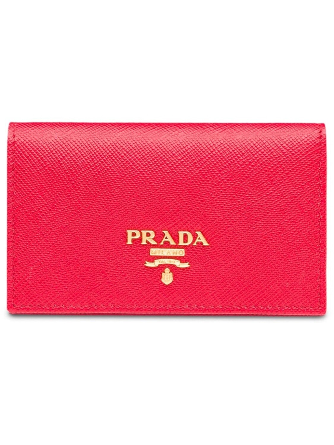 

Prada визитница с логотипом из кожи Saffiano, розовый