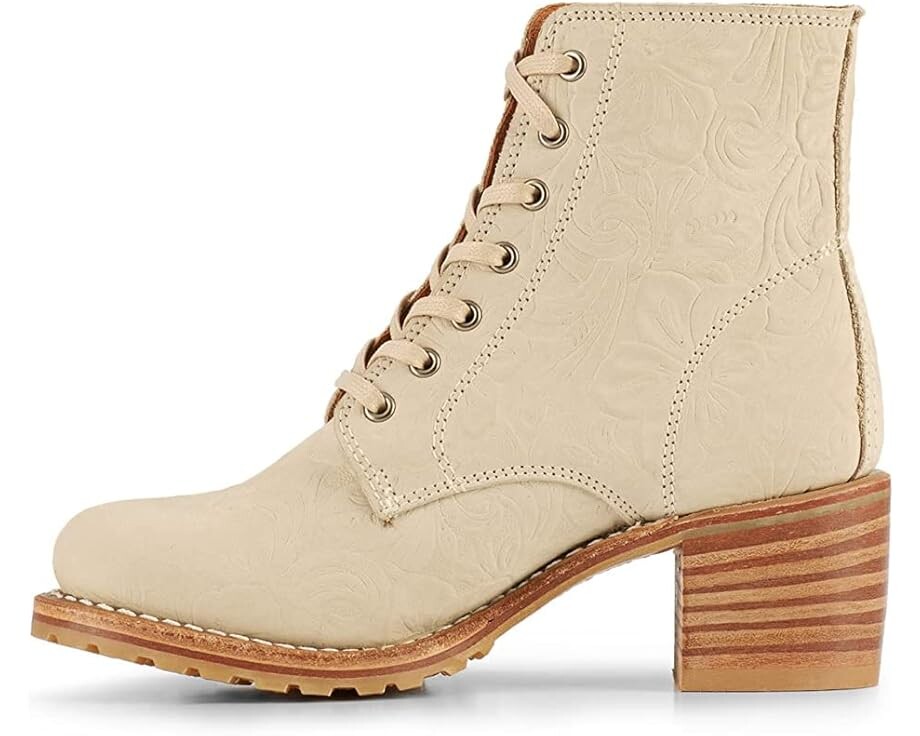 Ботинки Frye Sabrina 6G Lace Up, слоновая кость — фото 3