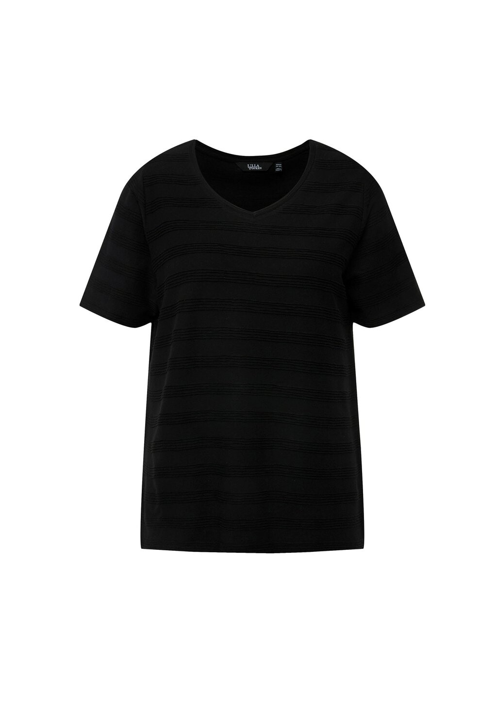 

Принт на футболке TEXTURED STRIPED Ulla Popken, черный