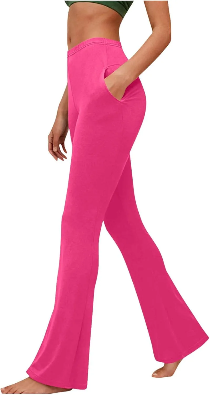 

Женские штаны для йоги с карманами High Waist Bootcut