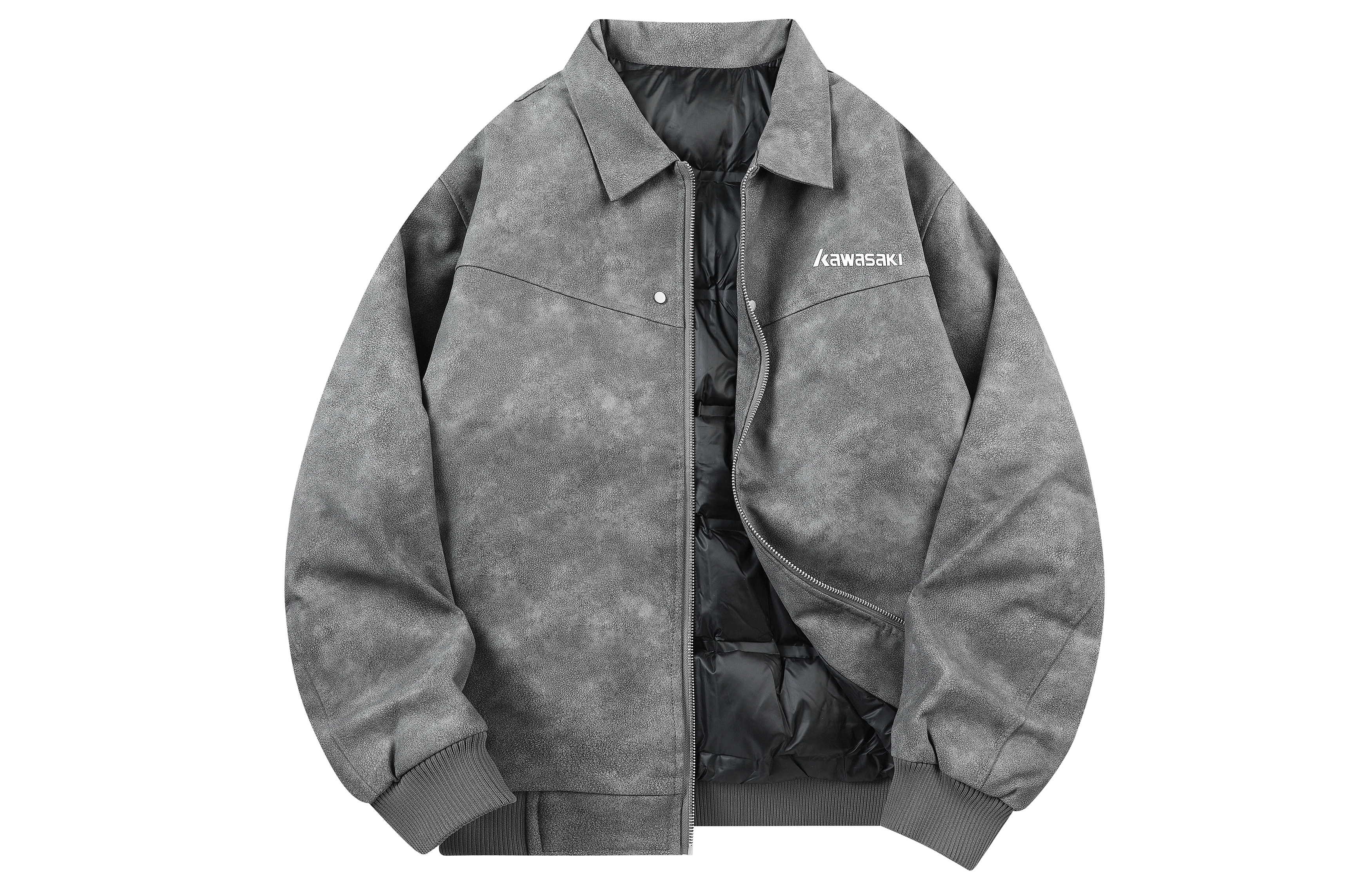 

Kawasaki Кожаная куртка унисекс, Light Gray (Down)