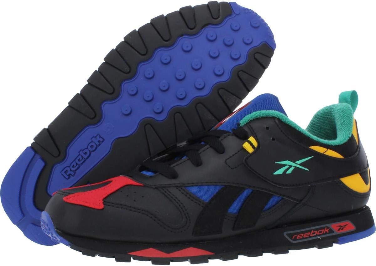 Детские кроссовки Reebok Classic Leather RC 1.0 (для детей постарше), черный/изумрудный — фото 2