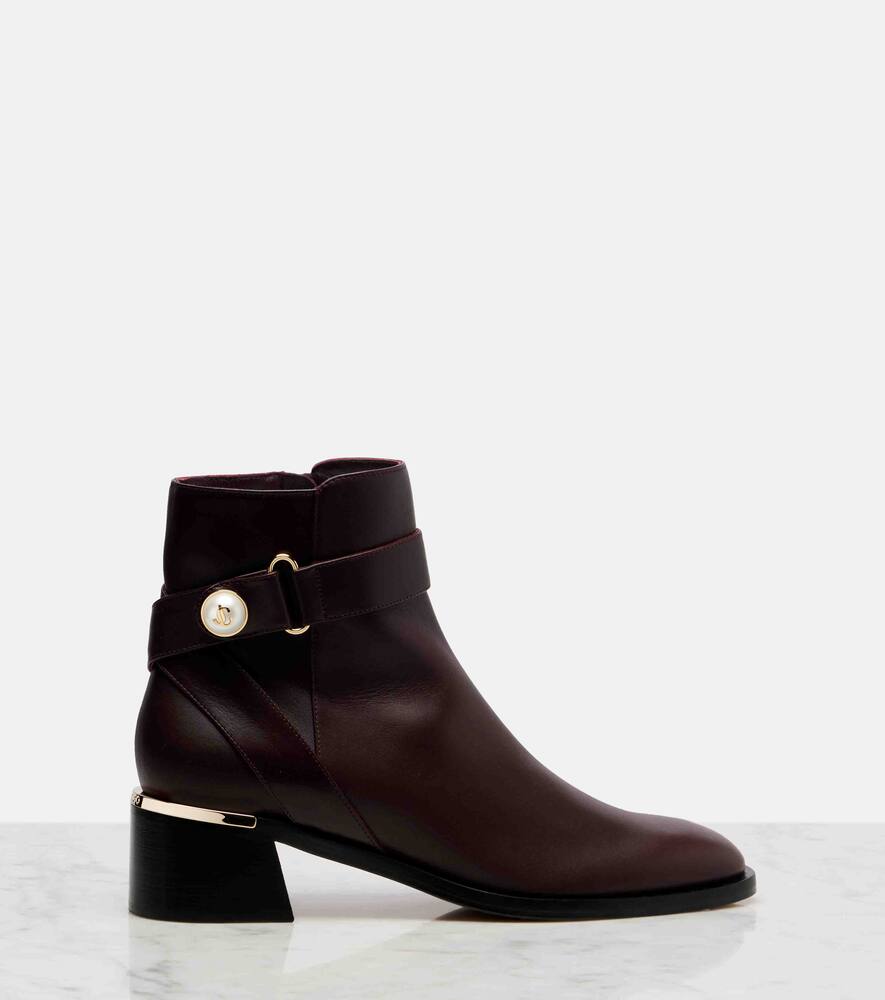Noor 45 ботинки щиколотка из декорированной кожи Jimmy Choo, Deep Merlo — фото 4