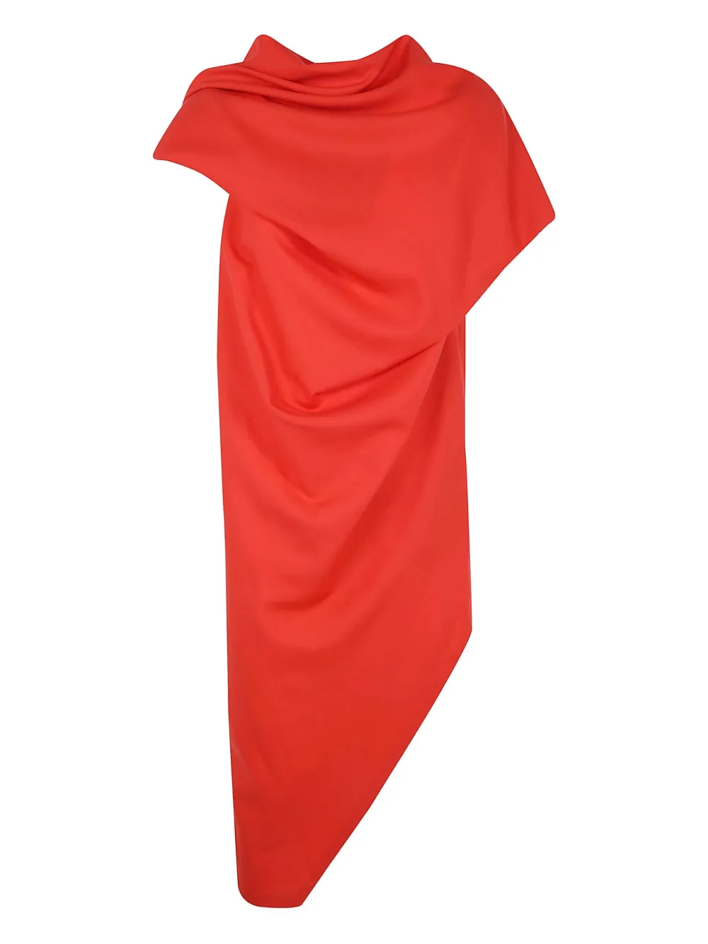 

Шерстяное миди-платье асимметричного кроя Uni-Form Issey Miyake, красный