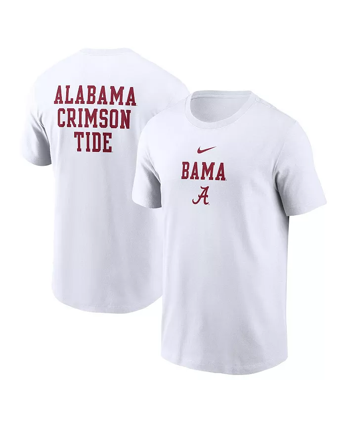 

Мужская белая футболка Alabama Crimson Tide 2-Hit Stacked Nike
