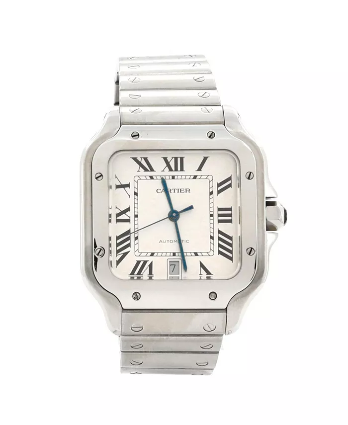 

Часы Santos de Cartier автоматические, сталь, 40 мм Pre-Owned Cartier, серебряный