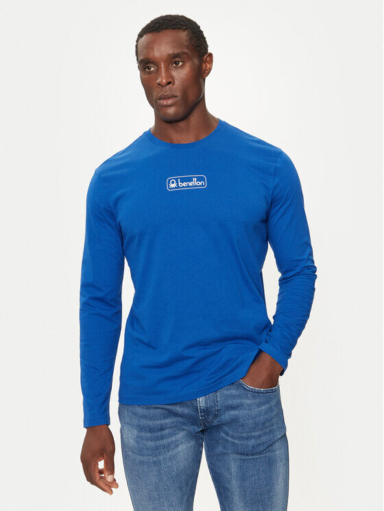 

Классический крой с длинными рукавами United Colors Of Benetton, синий