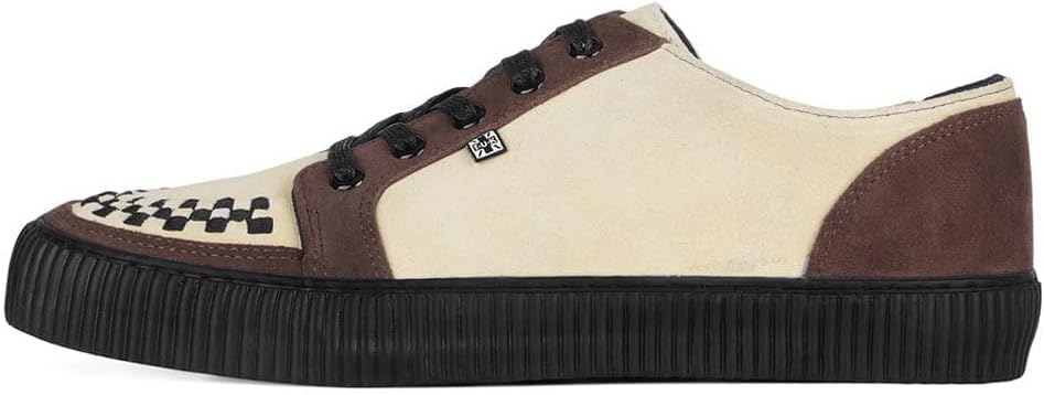 Кроссовки T.U.K. Suede Creeper для женщин и мужчин, Шнуровка, черная переплетенная текстура и люверсы, Классическая рифленая подошва и сетчатая подкладка, Комфорт с памятью формы для повседневной носки — фото 4