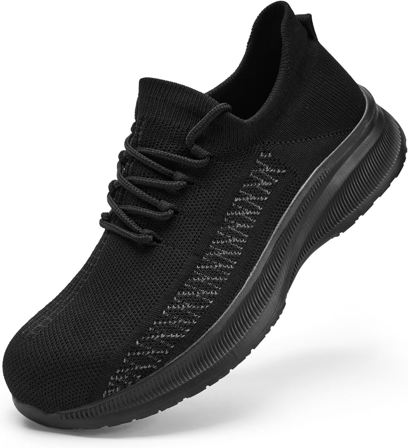 

Кроссовки NIFOFISE с стальным носком для мужчин и женщин, неразрушимая рабочая обувь, легкие, удобные, безопасные, с противоскользящей подошвой, композитный носок для строительства и промышленности, рабочая обувь для женщин, черный