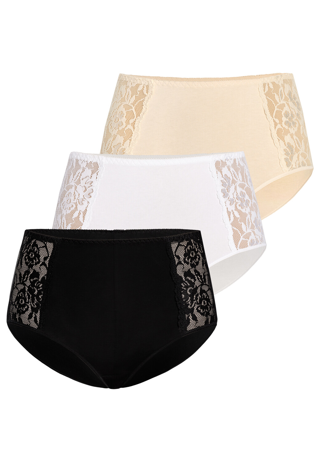 

Трусы Teyli 3er Pack: Hohe Taille Baumwoll mit Spitze Loren, разноцветный