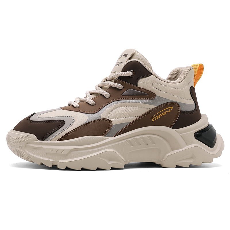 

K-bird Удобные износостойкие высокие казуальные туфли на платформе мужские бежево-черные, цвет Beige/Black Color