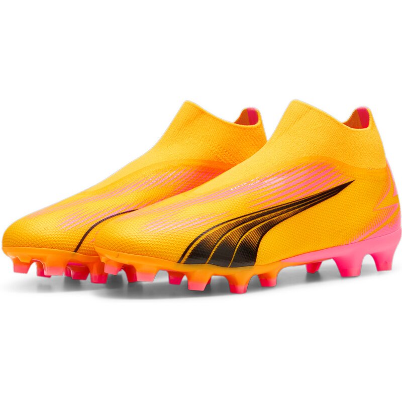 Футбольные бутсы для игры на траве Ultra Match ll FG/AG Puma, цвет sun stream-puma black-sunset g — фото 3