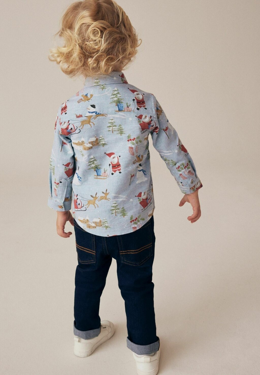 

Рубашка PRINTED CHRISTMAS REGULAR FIT Next, синий