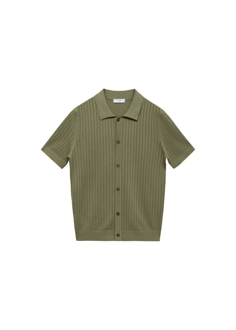 

Рубашка на пуговицах классического кроя MANGO MAN, Green