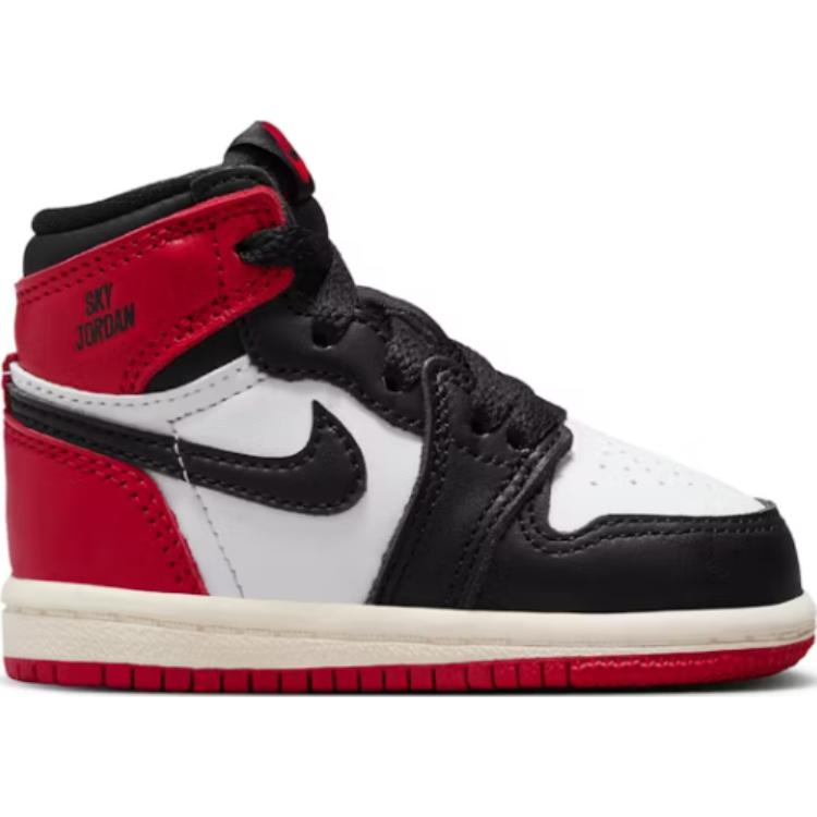 Jordan Air 1 устойчивые к истиранию высокие кроссовки для малышей white black — фото 3