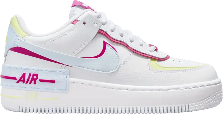 Кроссовки Wmns Air Force 1 Shadow 'White Blue Tint Fireberry', белый