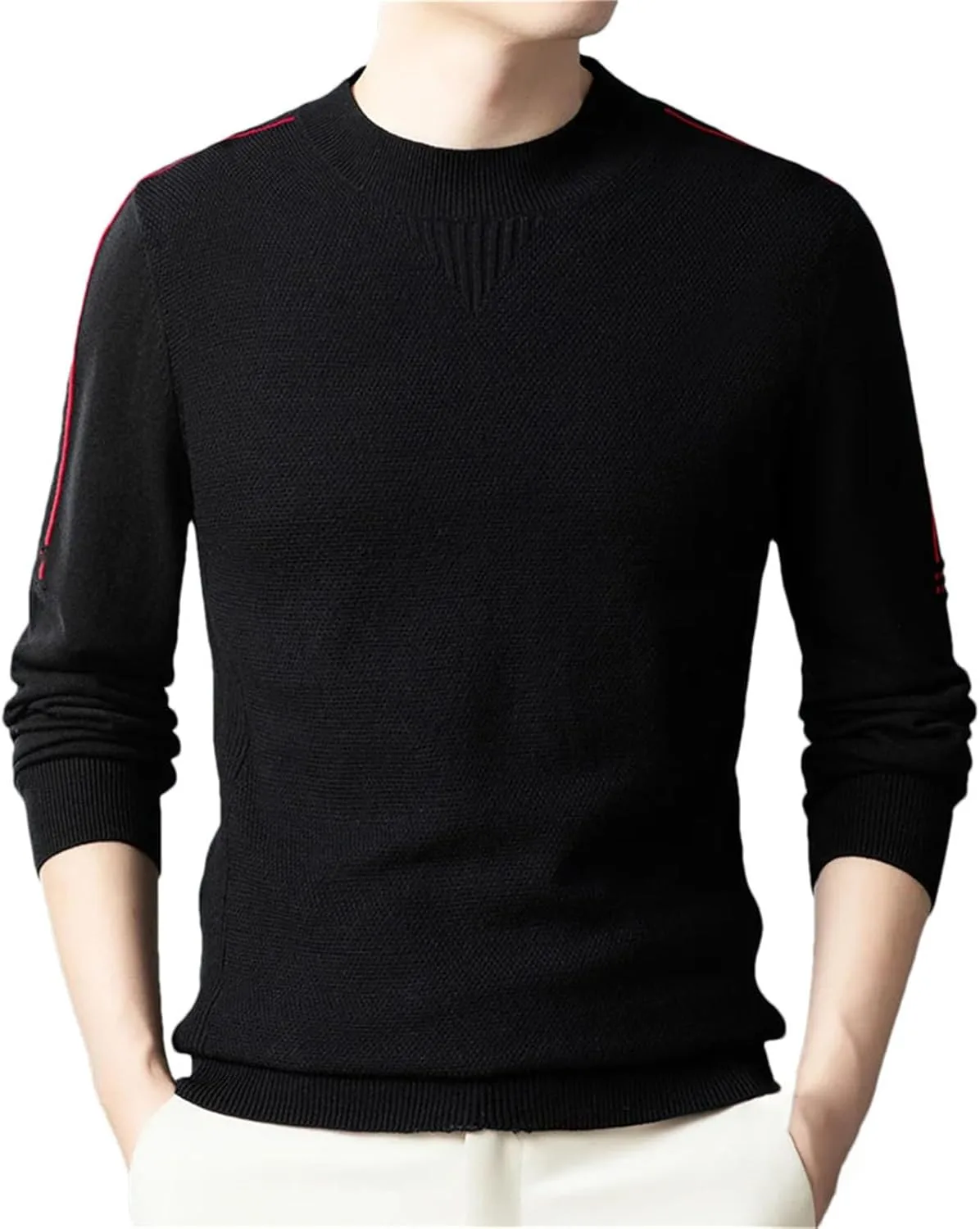 

Свитер мужской однотонный вязаный