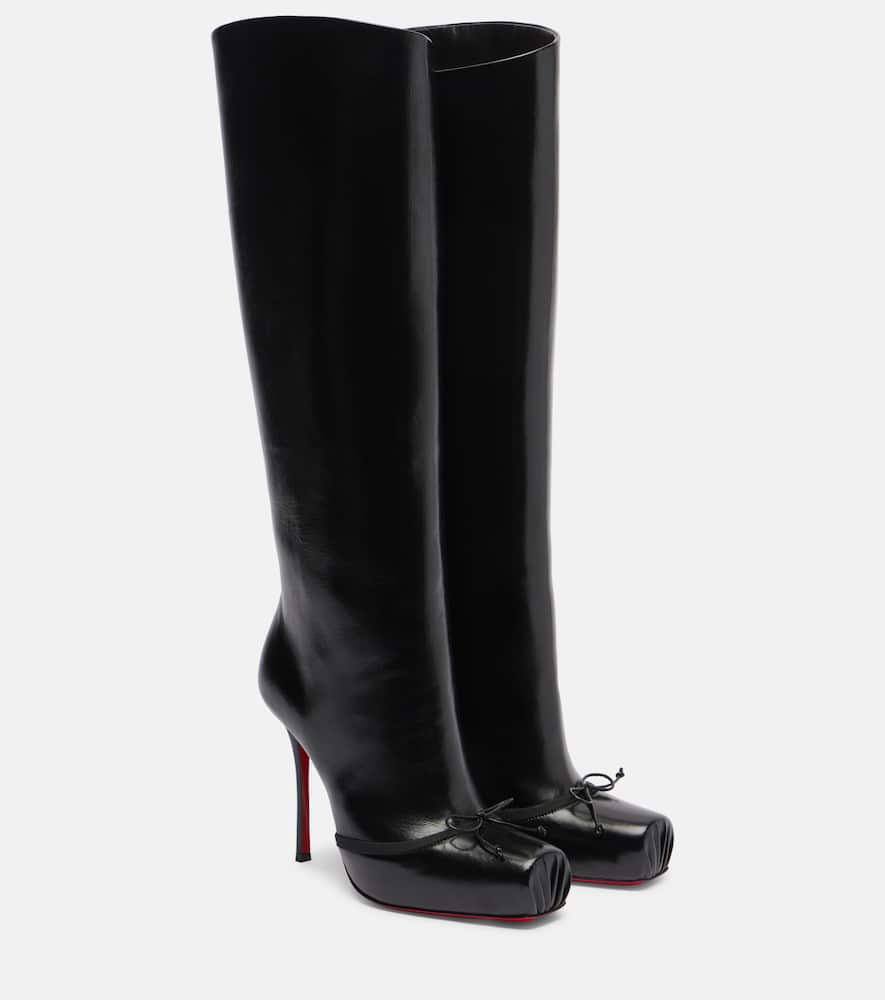 Ботинки Cassia Nodo Botta 100 до колена Christian Louboutin, Black
