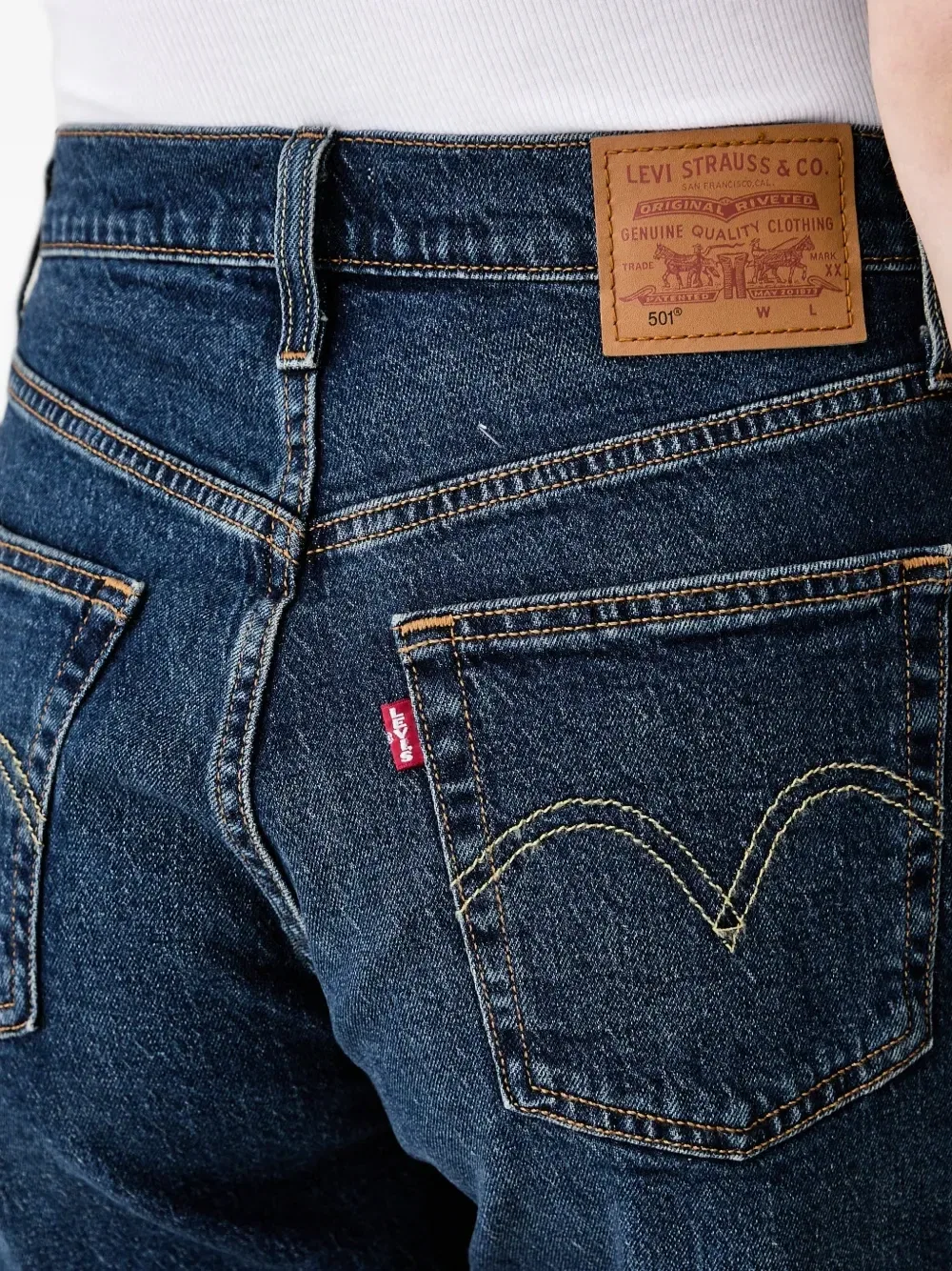 Джинсовые шорты 501 с логотипом Levi'S, синий — фото 4