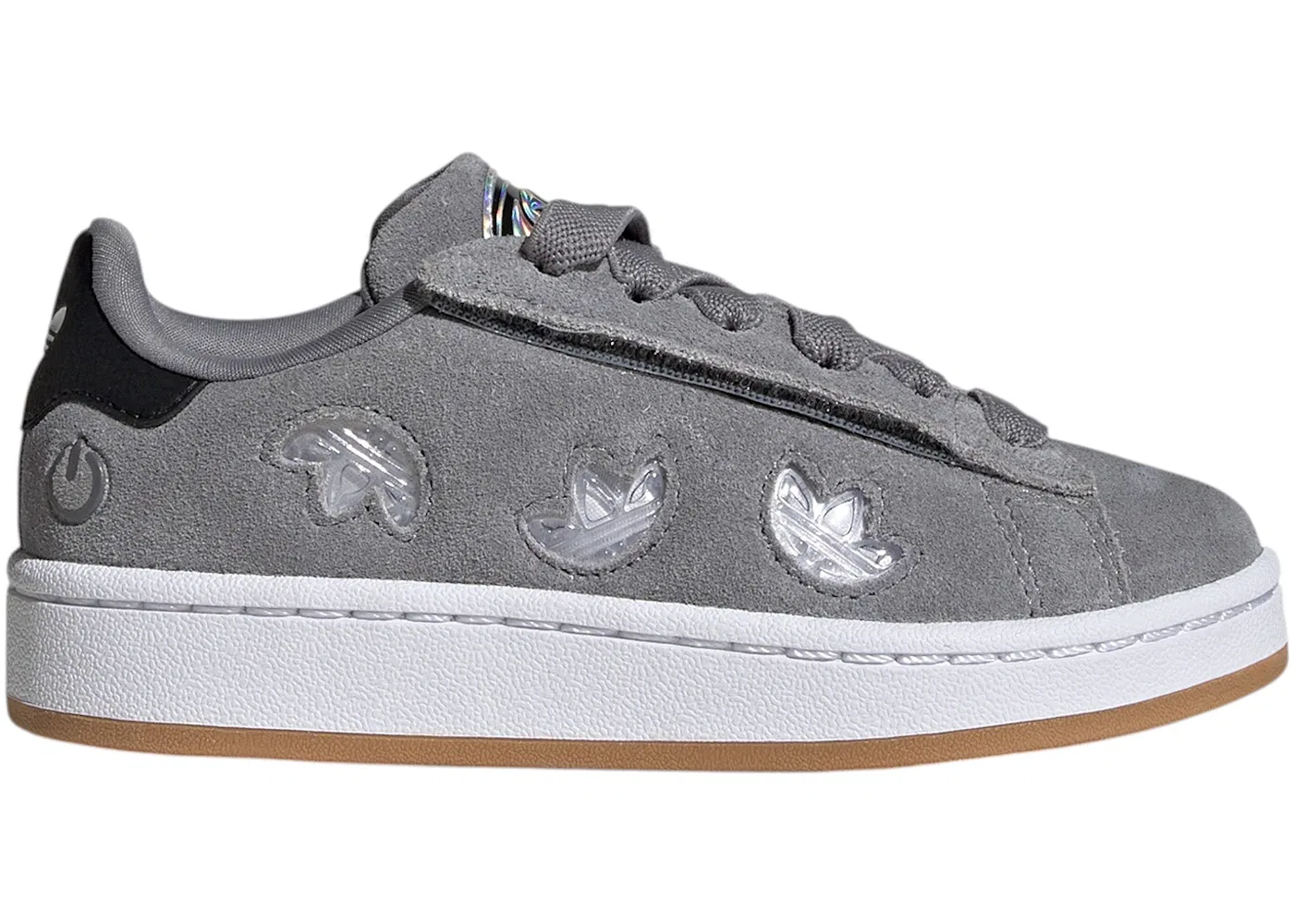 Детские кроссовки Lifestyle с LED-подсветкой Adidas Campus 00s LED Lights Comfort Closure, Grey Three/Supplier Colour/Cloud White