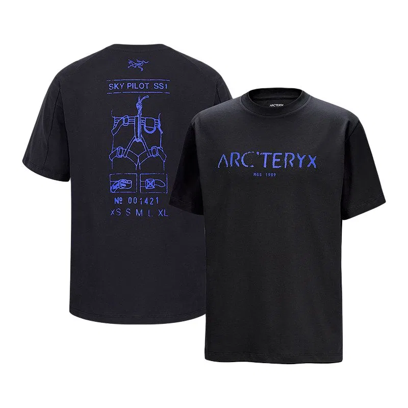 Мужская футболка с круглым вырезом Arcteryx KRAGG T Shirts, Sea Salt White/Tide Pink/Sea Salt/Pineberry — фото 3