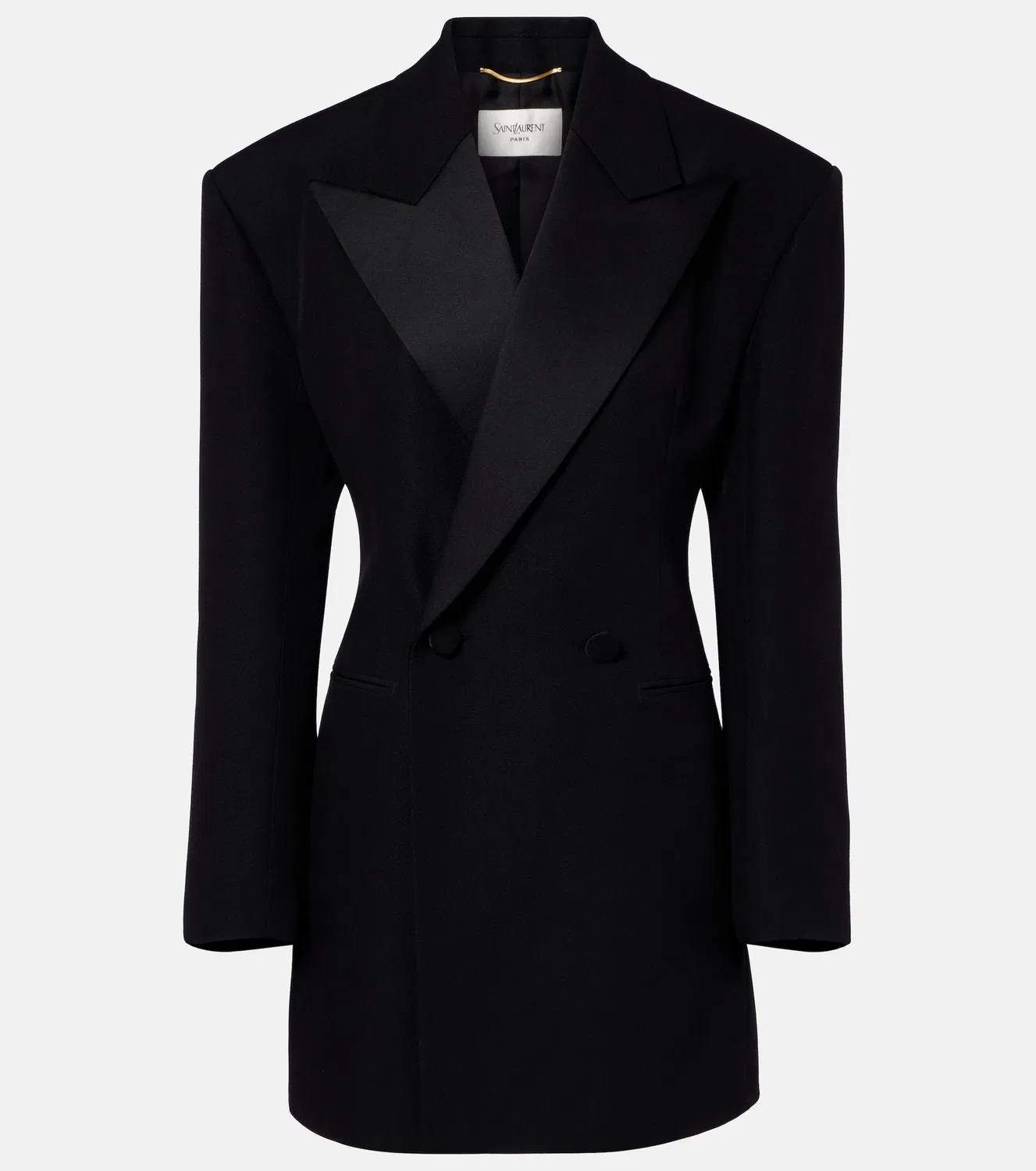 Жакет из шерсти Saint Laurent, черный