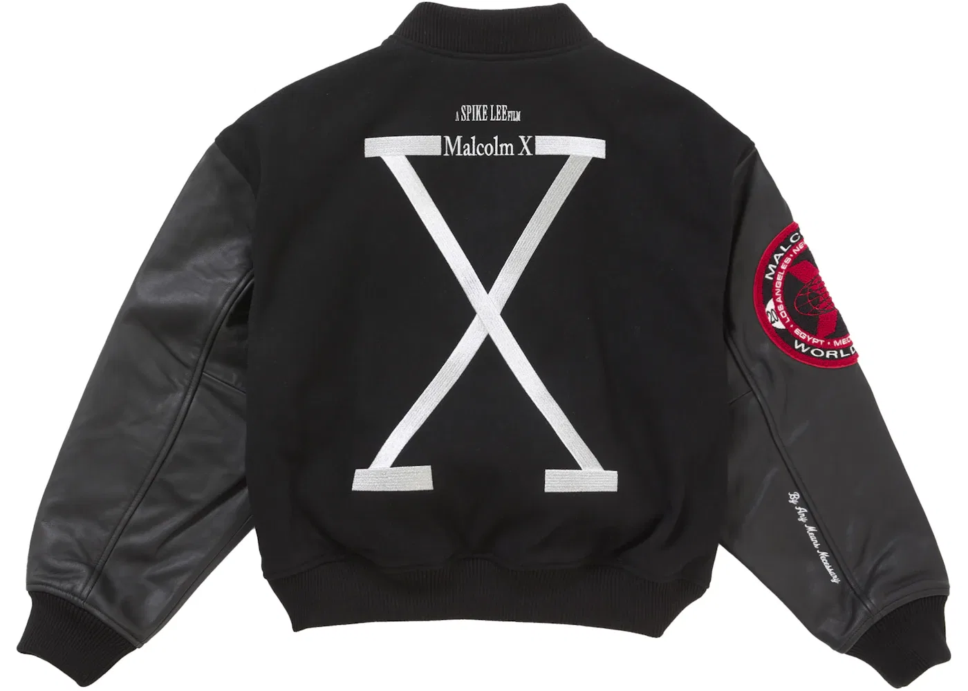 Мужская ветровка с принтом Malcolm X Supreme, Black — фото 3