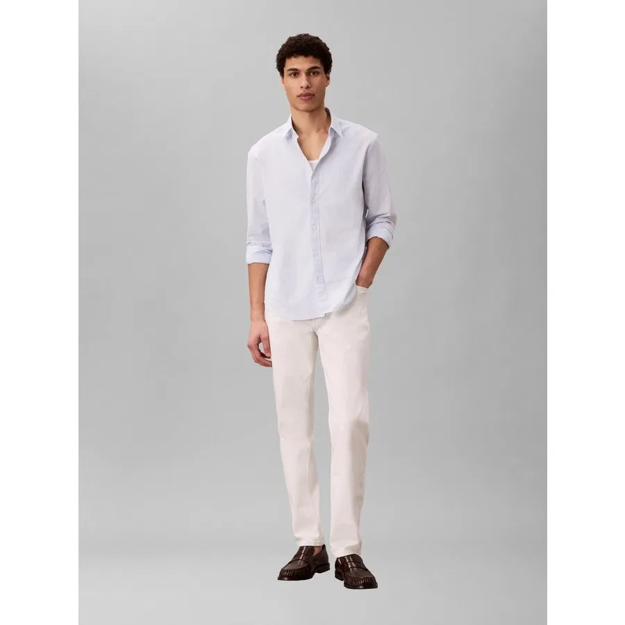 Джинсовые брюки классического кроя Calvin Klein Classic Taper Chalk, Белый