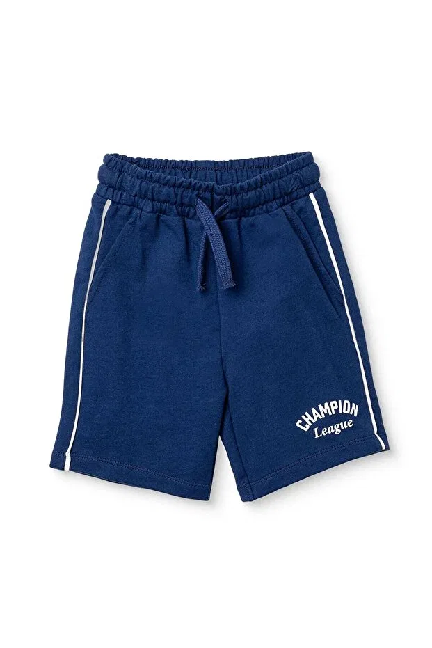 Детские шорты для мальчиков с принтом Ebebek Hello Baby, Navy Blue