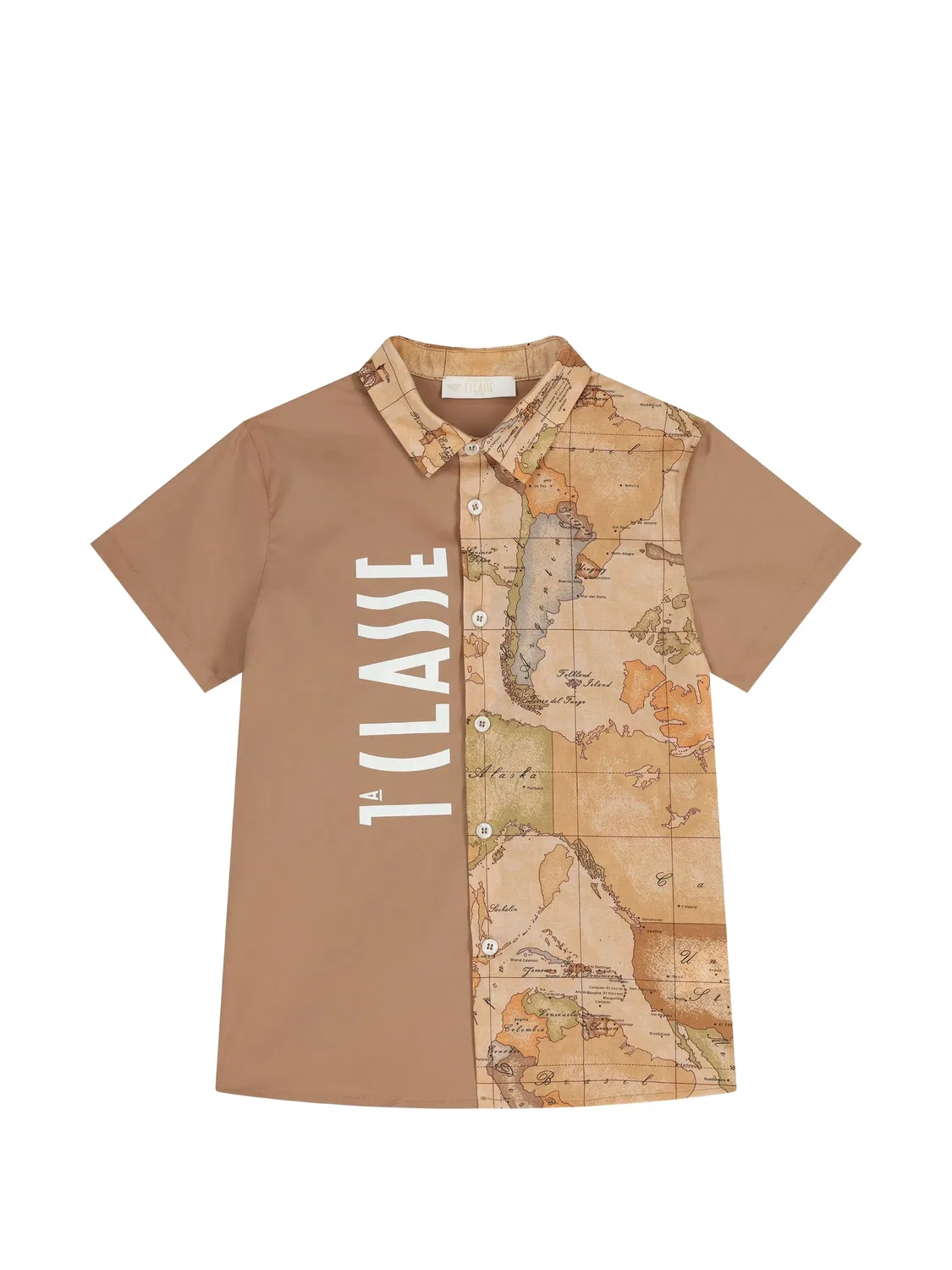 Комплект Geo Map из топа и шортов Alviero Martini Kids, нейтральные цвета — фото 3