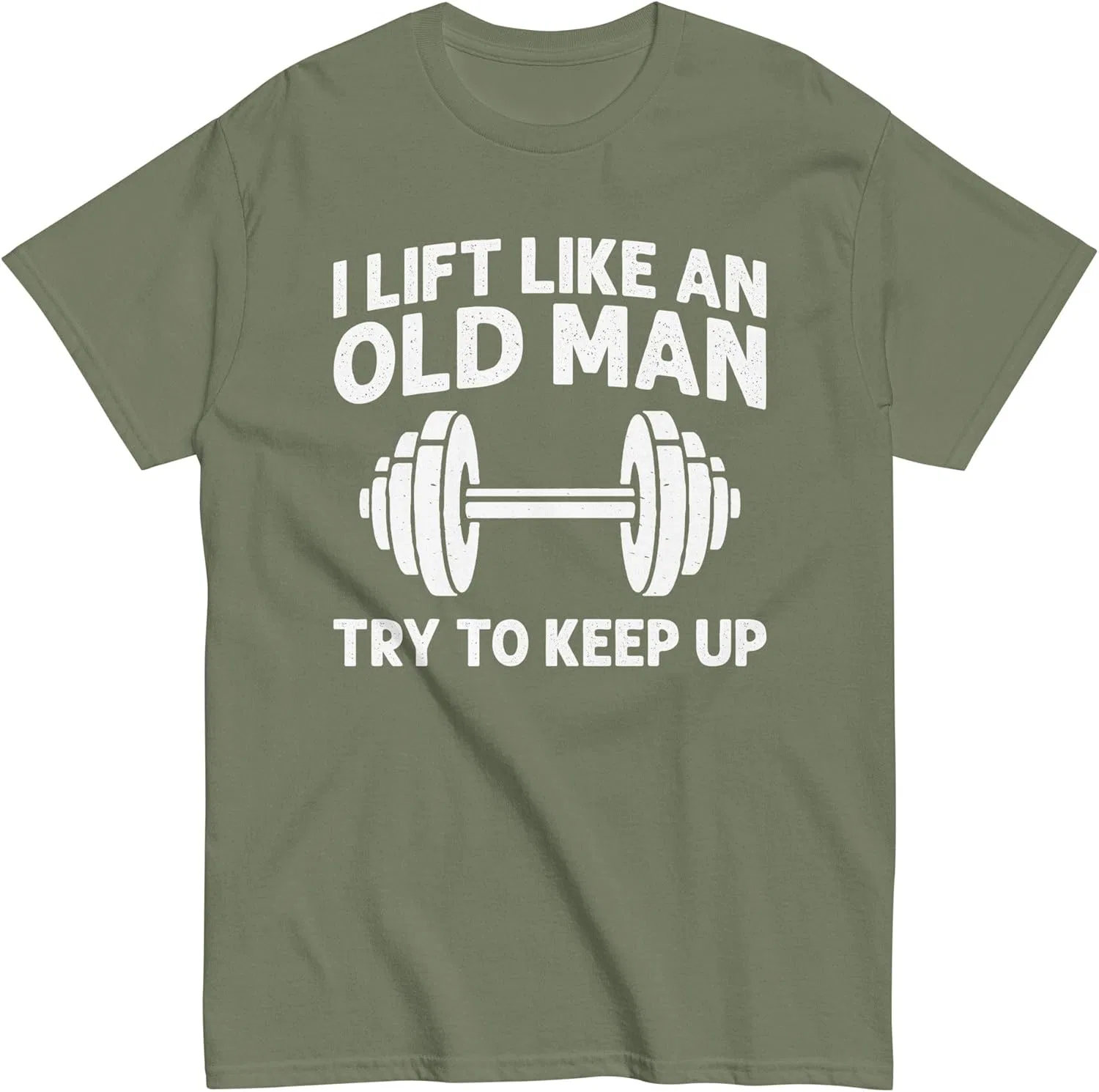Мужская футболка с принтом I Lift Like an Old Man, Red — фото 4