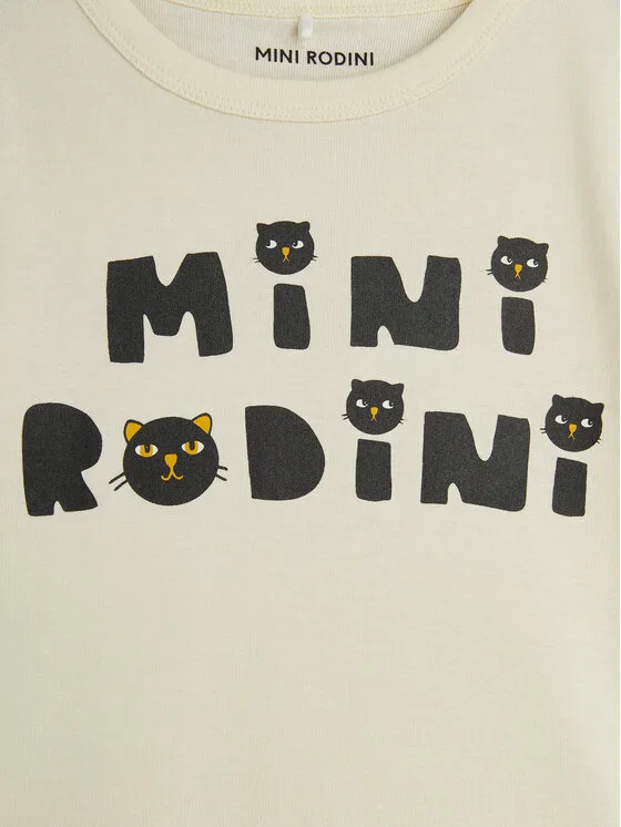Футболка regular fit Cats Mini Rodini, белый — фото 3