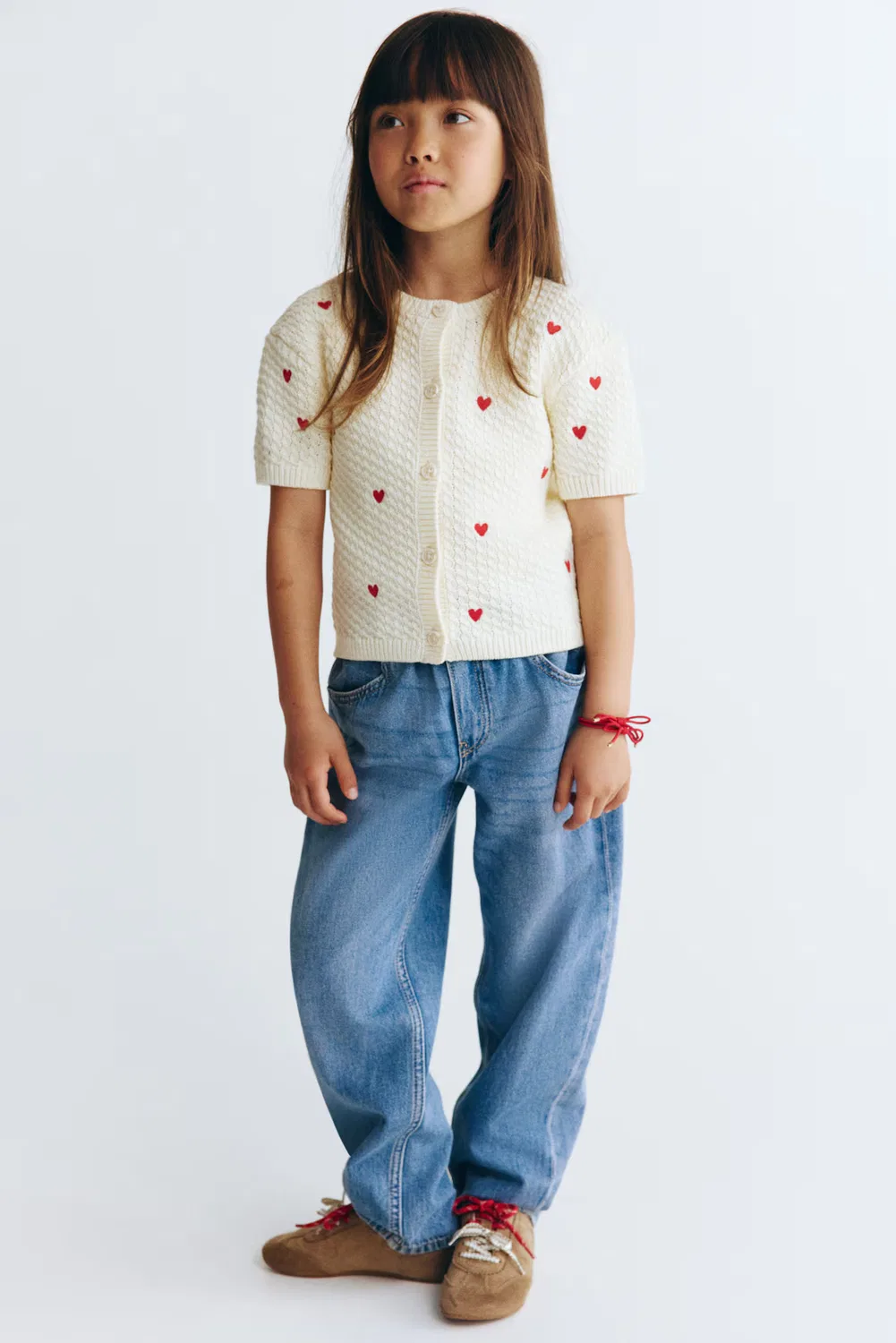 Свободные джинсы с бумажным пакетом H&M, Denimblau