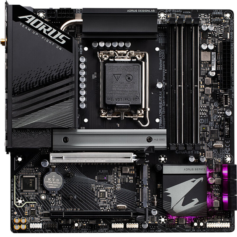 

Материнская плата Gigabyte Z790M AORUS ELITE AX, LGA1700 DDR5, WIFI