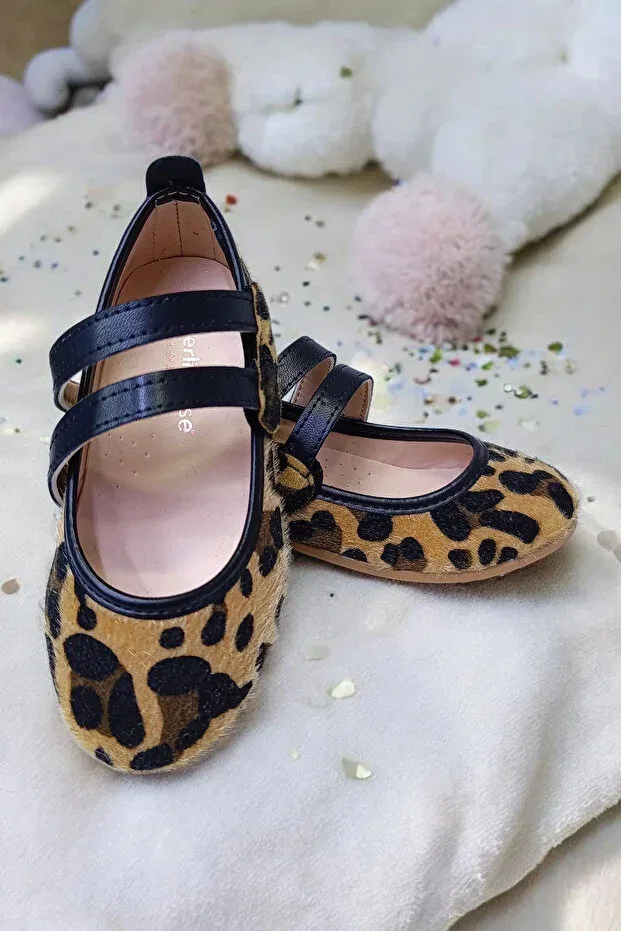 Детские балетки для девочек с принтом Patik Bebe, Leopard — фото 3