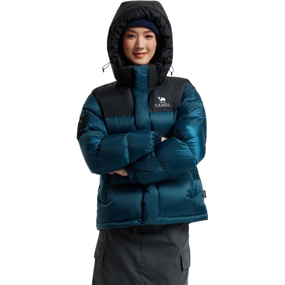 

Пуховик Unisex с отстегивающимся капюшоном утепленный CAMEL, night mooring синий/phantom черный