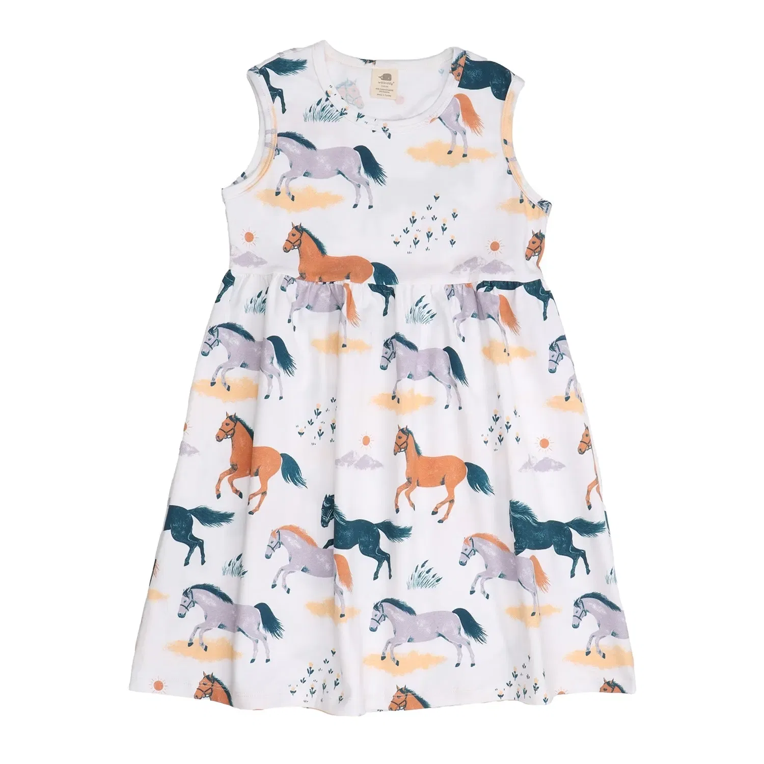 Платье без рукавов Happy Horses Walkiddy, разноцветный