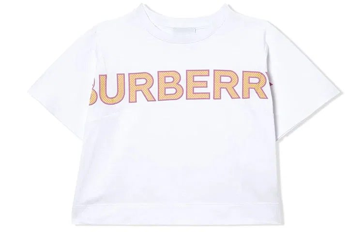 Детская футболка хлопковая Burberry, White