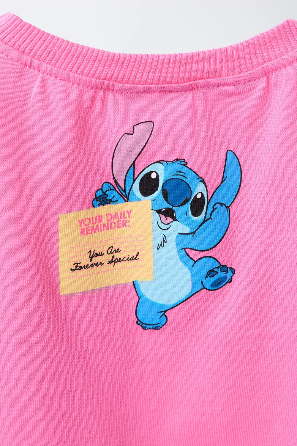 Футболка с принтом «Лило и Стич» Disney ZARA, Neon Pink — фото 4